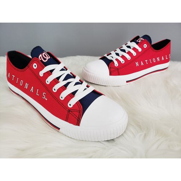 NEW MENS 11‎ Washington Nationals FOCO Canvas Shoes Sneaker Team Apparel Gear - Picture 1 of 7